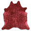 Acid Washed Pink & Brown Cowhide Area Rug - Grade A