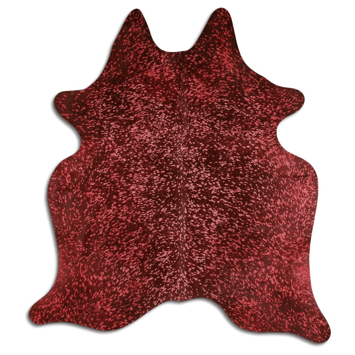 Acid Washed Pink & Brown Cowhide Area Rug - Grade A