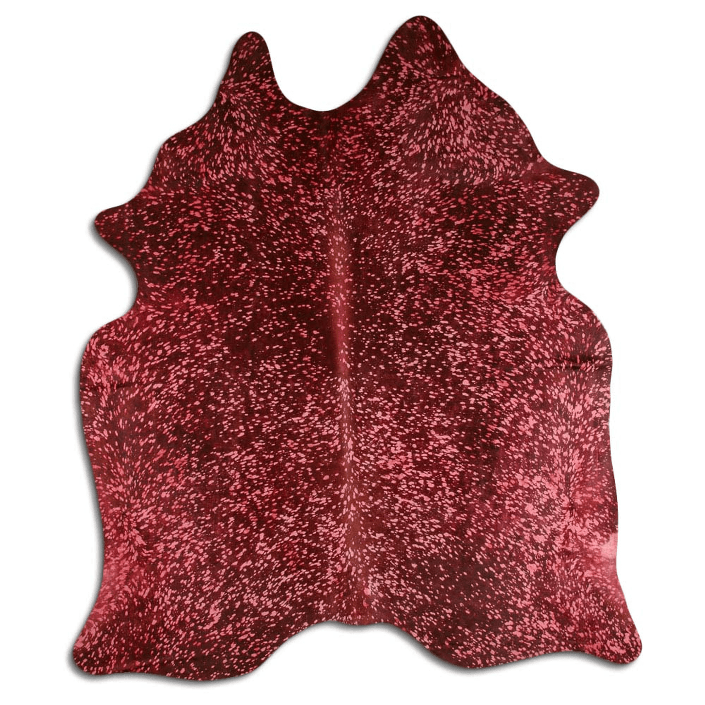 Acid Washed Pink & Brown Cowhide Area Rug - Grade A