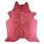 Acid Washed Pink & Brown Cowhide Area Rug - Grade A