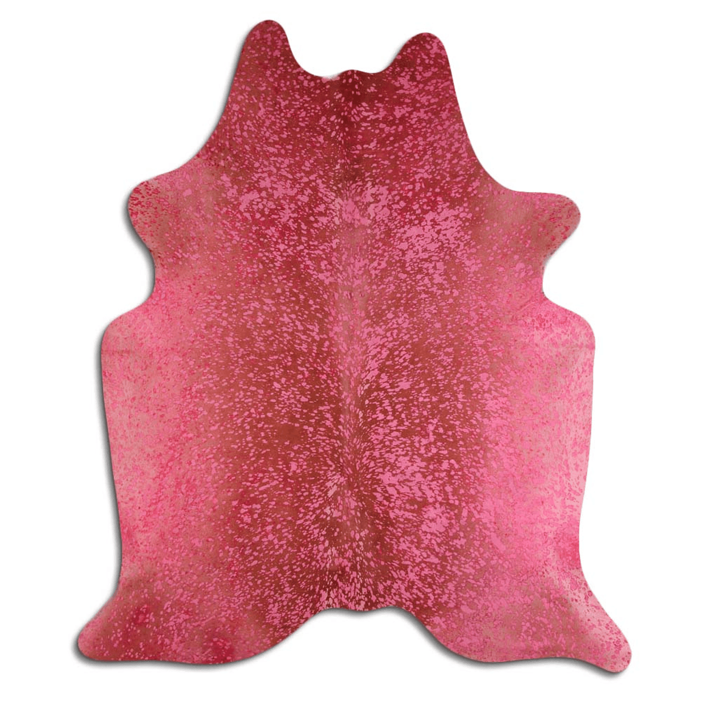 Acid Washed Pink & Brown Cowhide Area Rug - Grade A