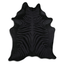 Zebra Black On Black Acid Washed Cowhide Rug - 32-45 Square Feet
