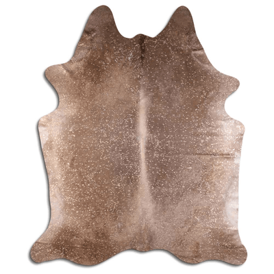 Acid Washed Gold Metallic Cowhide Area Rug On Camel