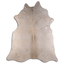 Acid Washed Gold Metallic Cowhide Area Rug On Grey