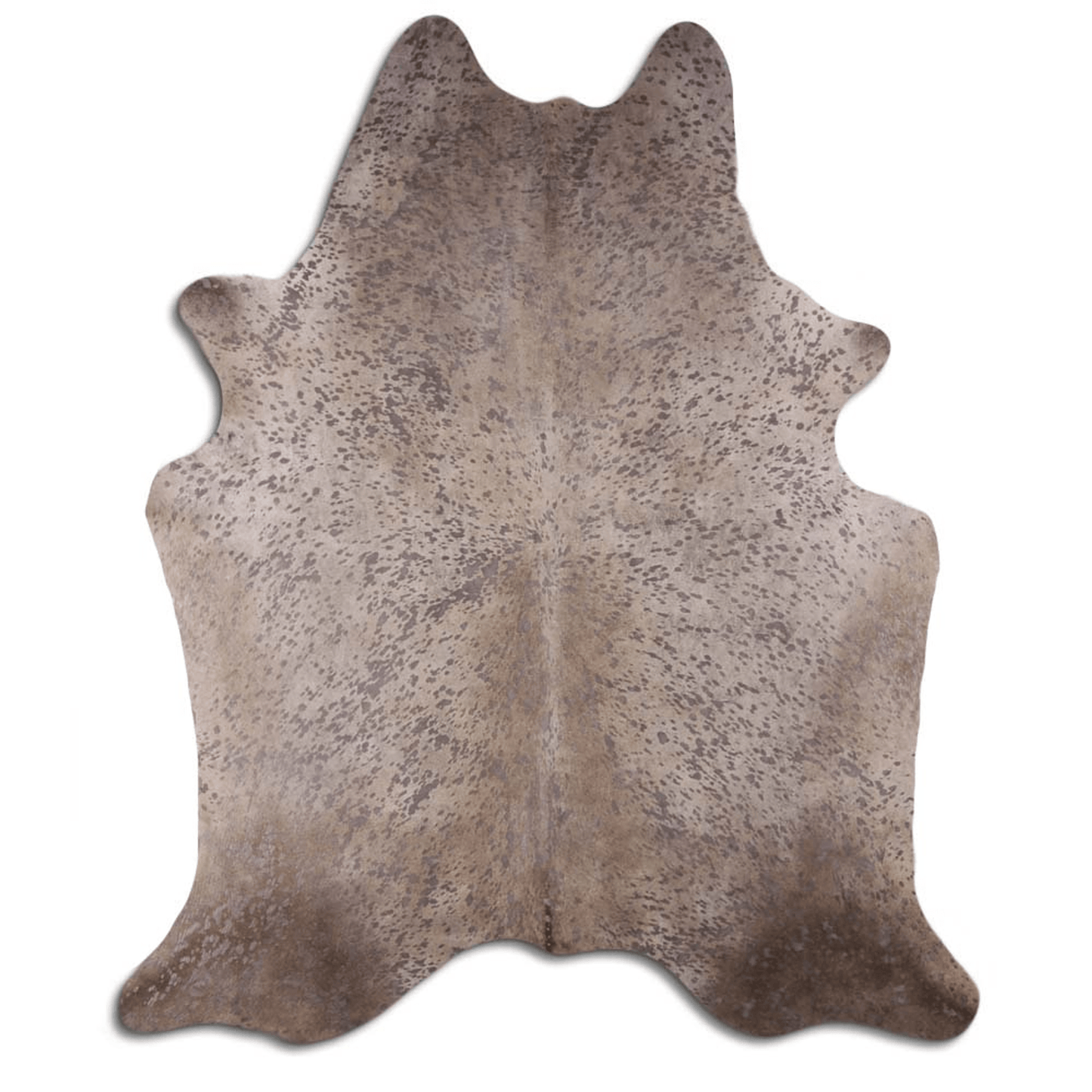 Graphite Metallic Acid Washed Cowhide Area Rug
