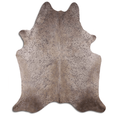 Graphite Metallic Acid Washed Cowhide Area Rug