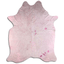 Pink Metallic Acid Washed Cowhide Area Rug