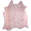 Pink Metallic Acid Washed Cowhide Area Rug