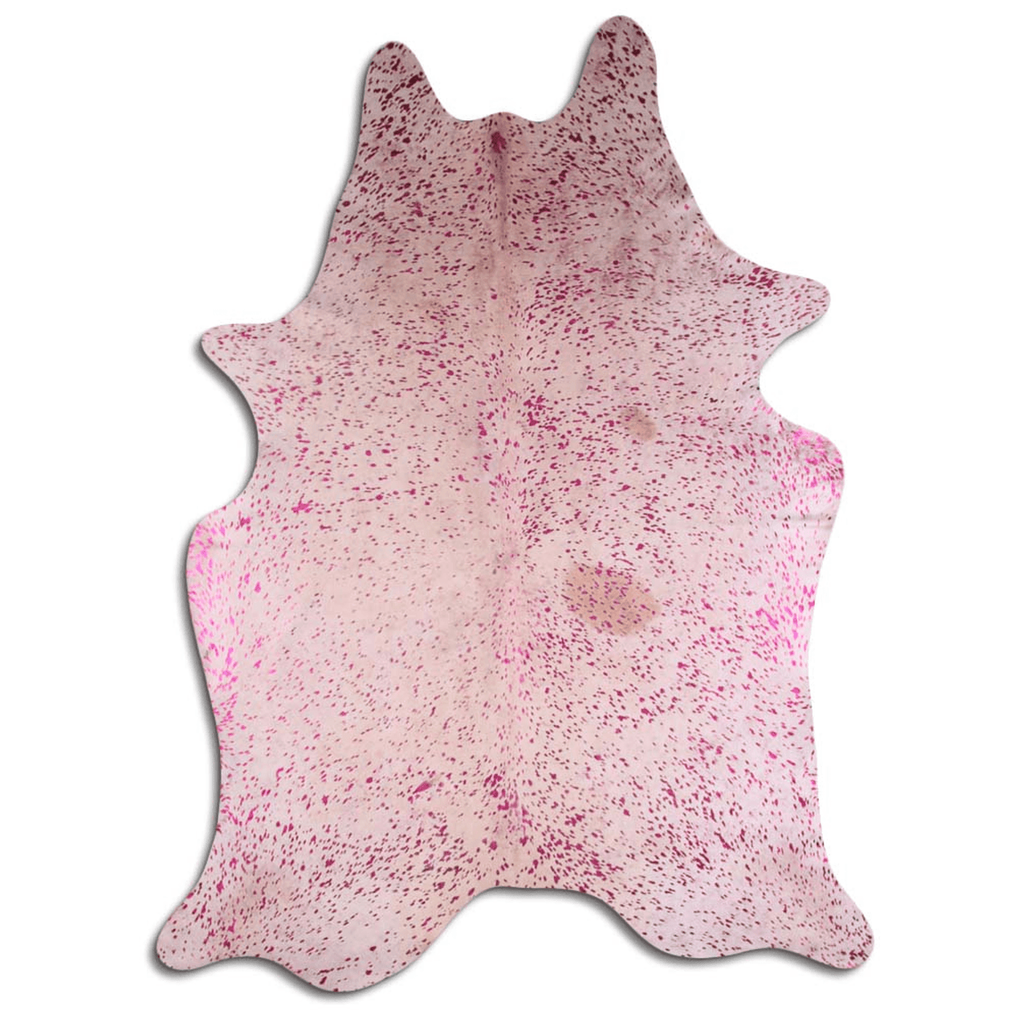Pink Metallic Acid Washed Cowhide Area Rug