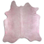 Pink Metallic Acid Washed Cowhide Area Rug