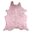 Pink Metallic Acid Washed Cowhide Area Rug