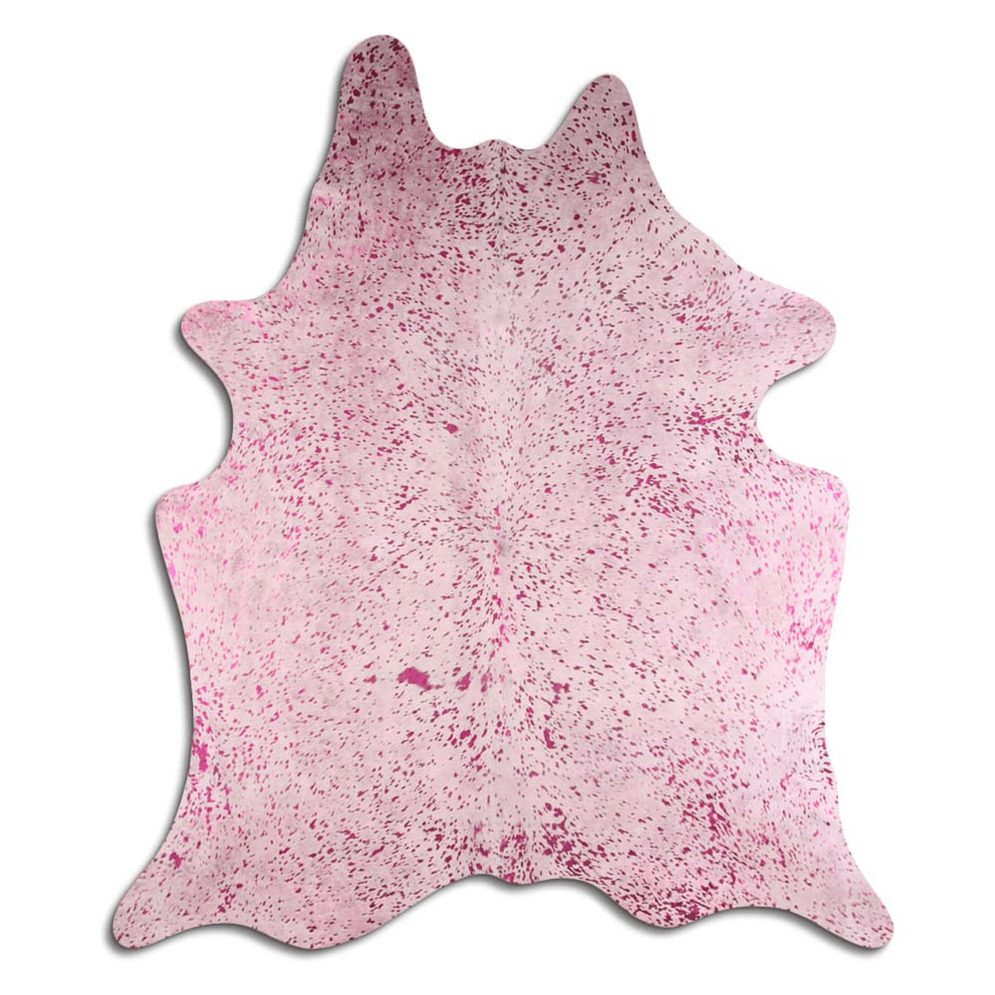 Pink Metallic Acid Washed Cowhide Area Rug