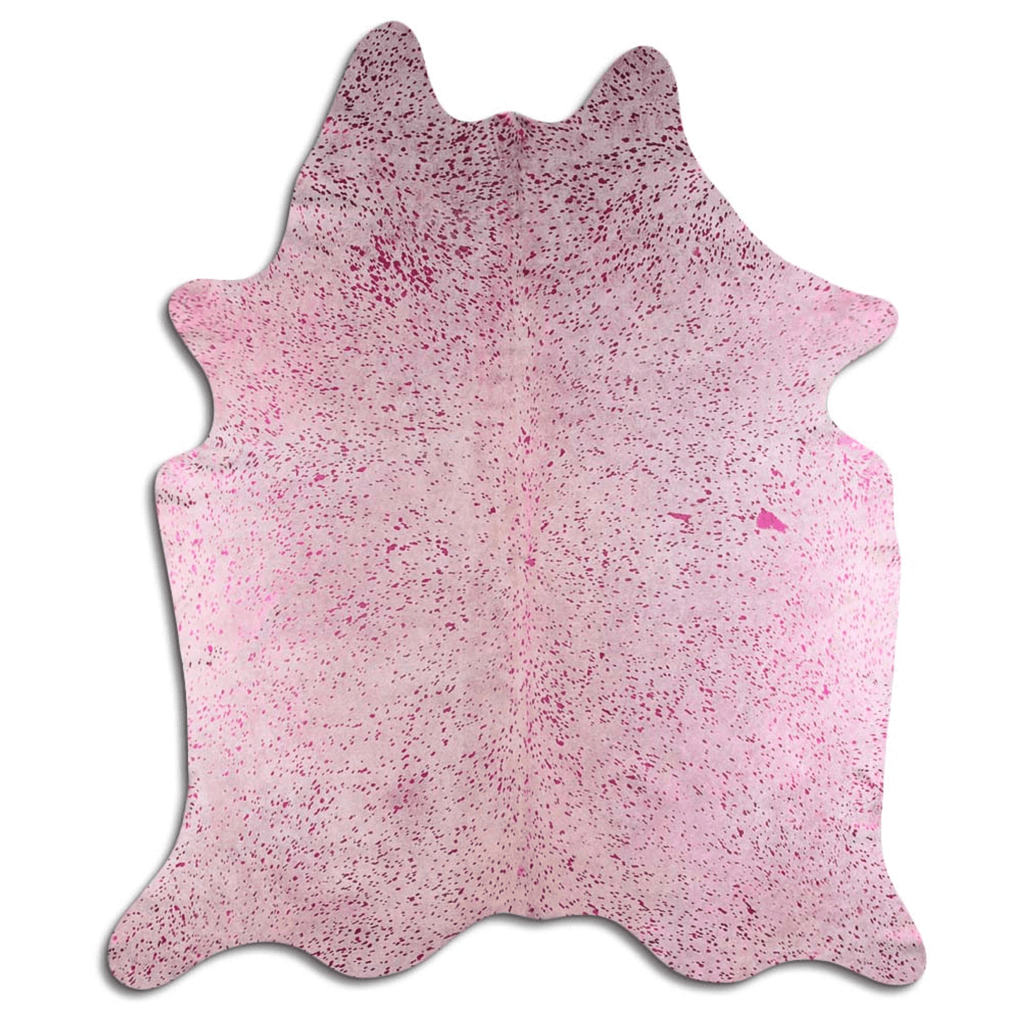 Pink Metallic Acid Washed Cowhide Area Rug