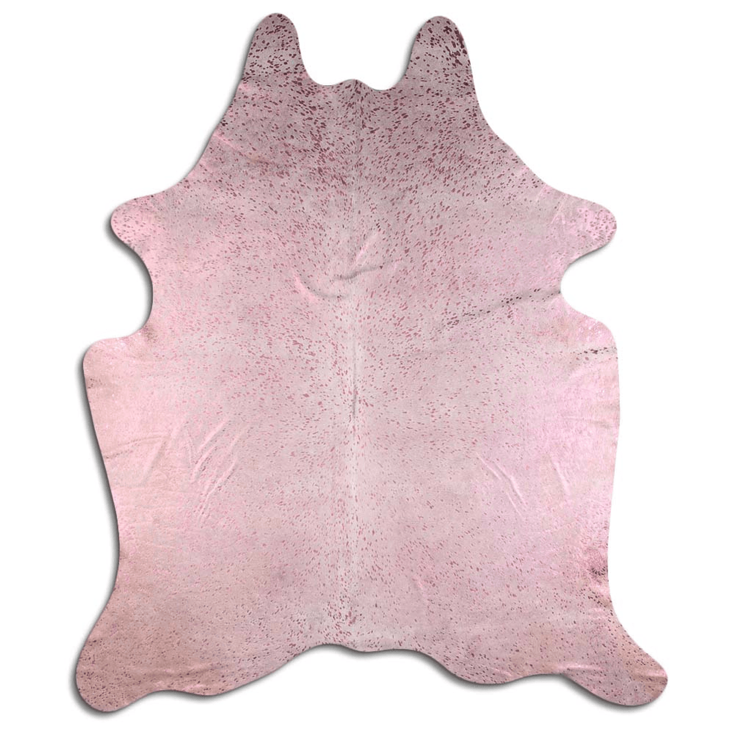 Pink Metallic Acid Washed Cowhide Area Rug