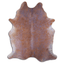 Acid Washed Cowhide Rug In Purple Metallic On Brown