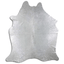 Acid Washed Silver Metallic Cowhide Area Rug - 32-45 Square Feet