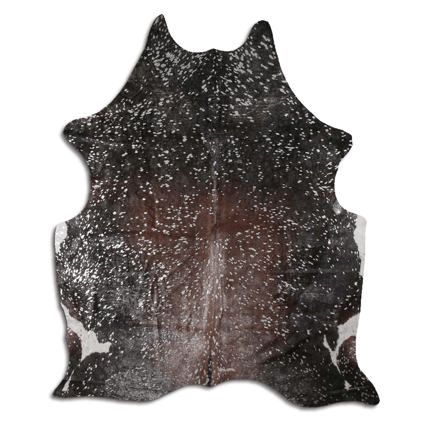 Silver Metallic TriColor Acid Washed Cowhide Area Rug - Grade A, 32-45 Sq Ft