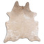 Beige And White Natural Cowhide Area Rug - 22-32 Sq Ft, Grade A