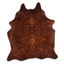 Baroque Beige On Brown Cowhide Area Rug