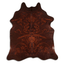Baroque Beige On Brown Cowhide Area Rug