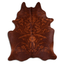 Baroque Beige On Brown Cowhide Area Rug
