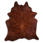 Baroque Beige On Brown Cowhide Area Rug