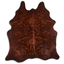 Baroque Beige On Brown Cowhide Area Rug