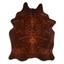 Baroque Beige On Brown Cowhide Area Rug