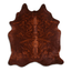 Baroque Beige On Brown Cowhide Area Rug