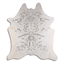 Baroque Grey On White Printed Cowhide Area Rug