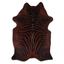 Zebra Printed Cowhide Area Rug - Natural Elegance In Camel