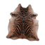 Zebra Printed Cowhide Area Rug - Natural Elegance In Camel