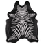 Zebra Printed Cowhide Area Rug - Grade B