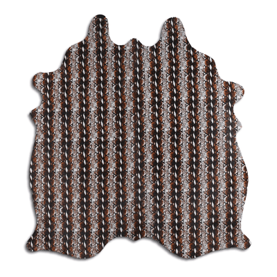 Printed Cowhide Area Rug In Snake Design - Grade A