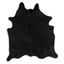 Dyed Black Cowhide Area Rug - Grade A Quality