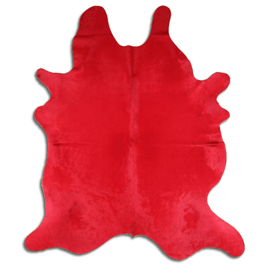 Dyed Red Cowhide Area Rug - Premium Quality And Versatile Décor