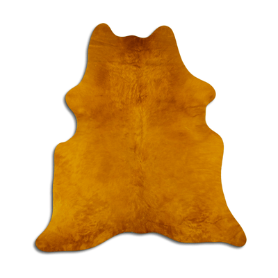 Dyed Yellow Cowhide Area Rug - Premium Quality & Durable Design