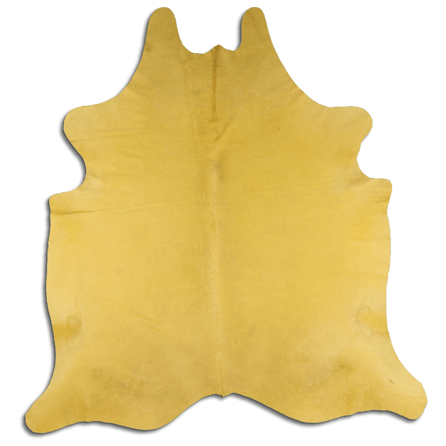 Dyed Yellow Cowhide Area Rug - Premium Quality & Durable Design