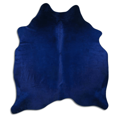 Dyed Navy Blue Cowhide Area Rug