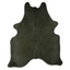 Olive Green Dyed Cowhide Area Rug - Grade A Quality