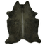 Olive Green Dyed Cowhide Area Rug - Grade A Quality