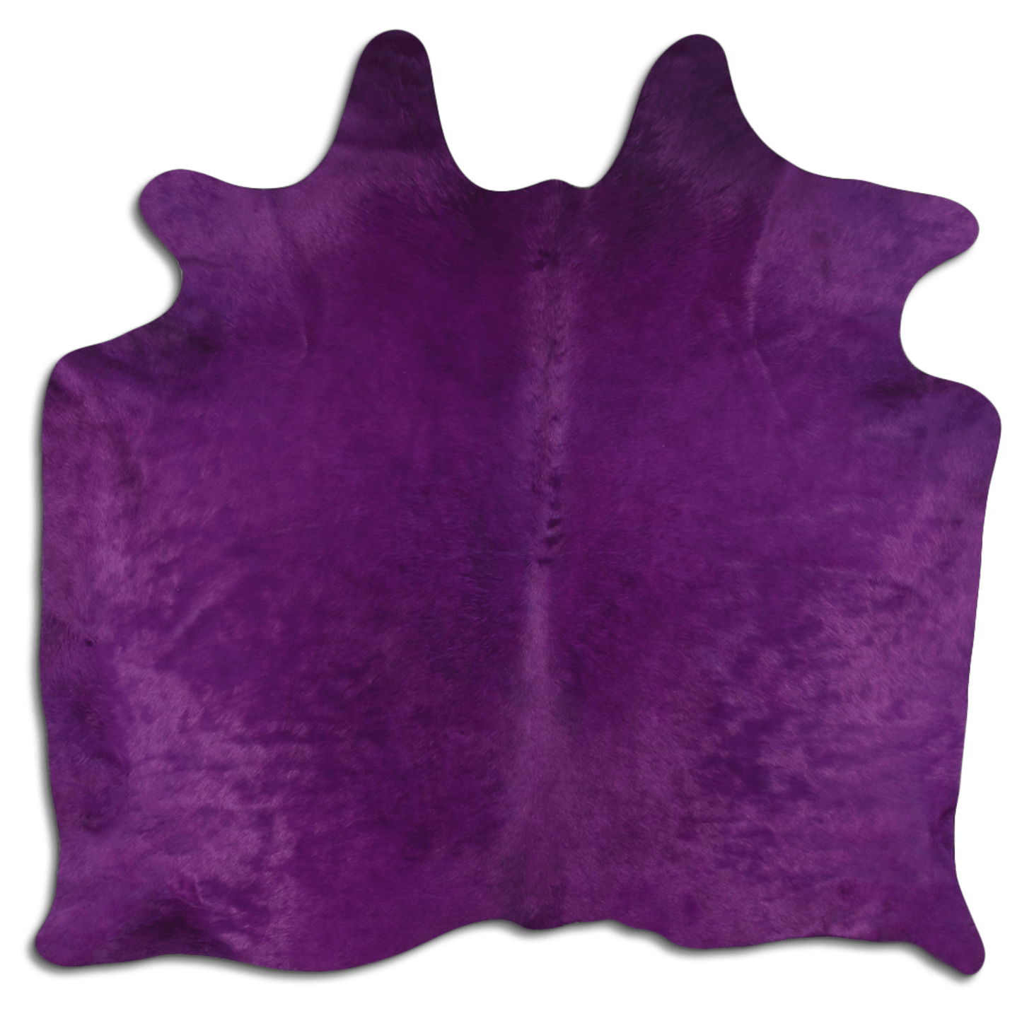Dyed Purple Cowhide Area Rug - 22-32 Square Feet, Grade A