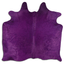 Dyed Purple Cowhide Area Rug - 22-32 Square Feet, Grade A