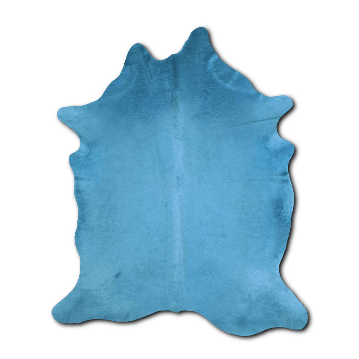Dyed Turquoise Cowhide Area Rug