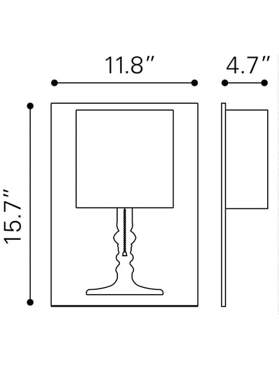 Black and White Silhouette Wall Lamp