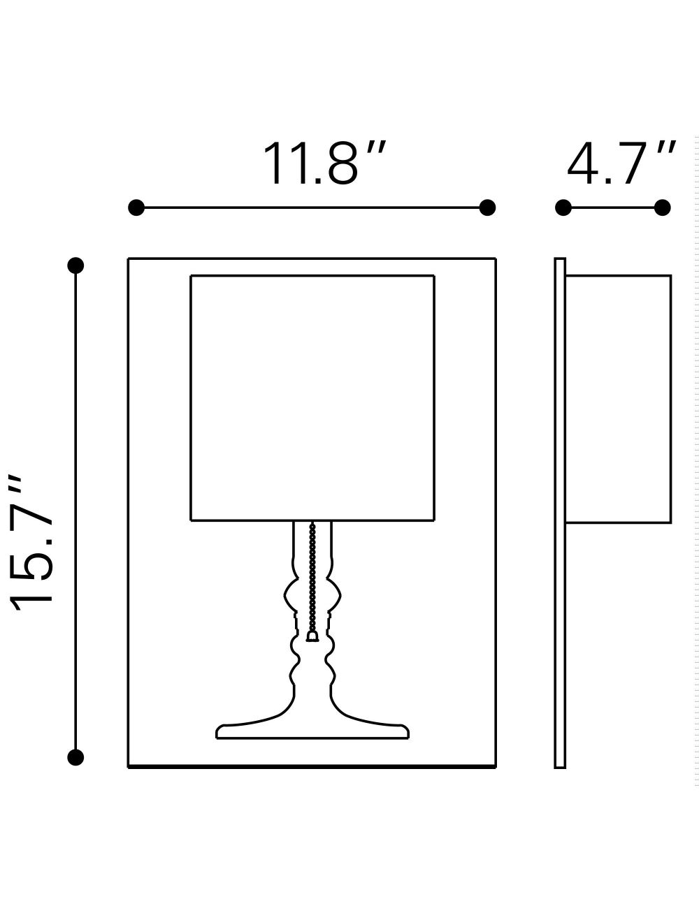 Black and White Silhouette Wall Lamp