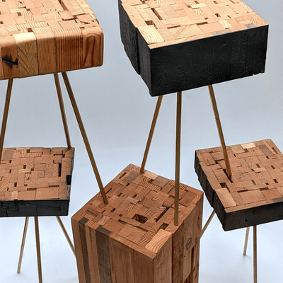 Assemblage Upcycled Wooden Side Table