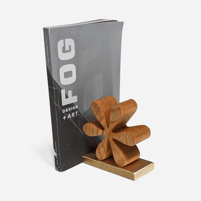 Asterisk Reclaimed Wood Bookends