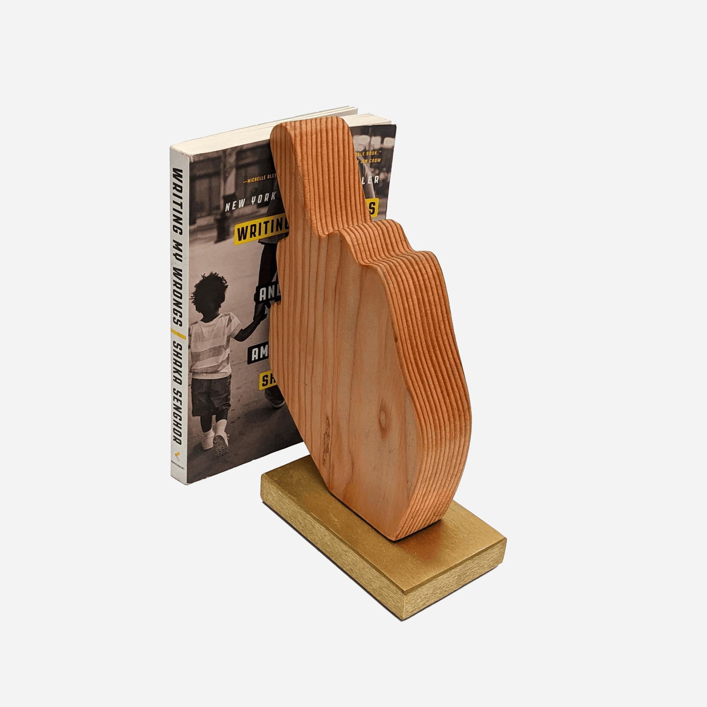 The Finger - Unique Doug Fir Wood And Brass Sculpture