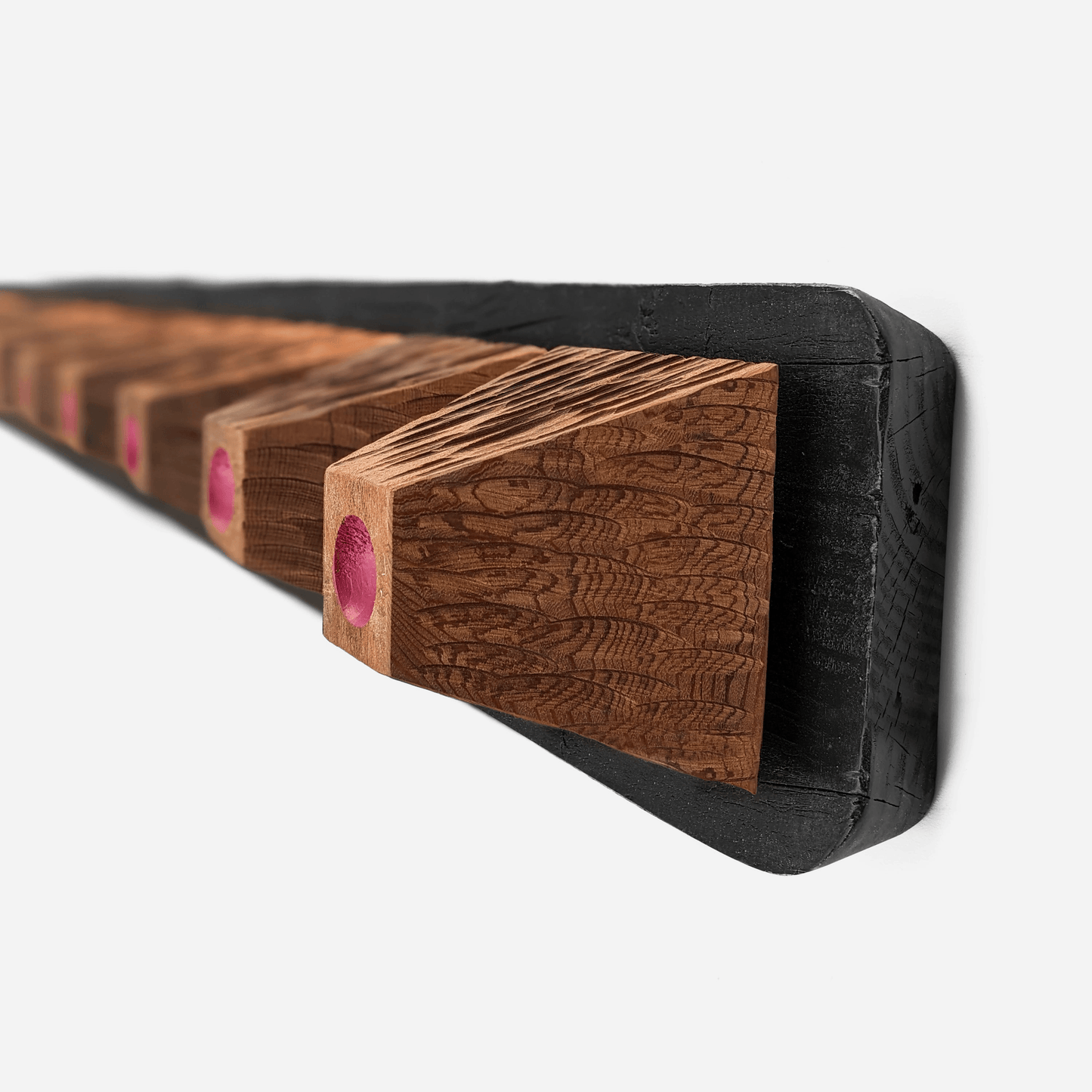 Handcrafted Wooden Pyramid Wall Sculpture